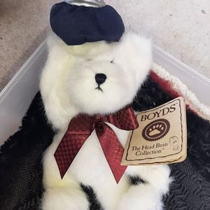 BOYDS Boo Boo White Teddy Bear Handmade Thinking of Ya Series  9"